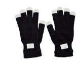 black LED gloves with white tip